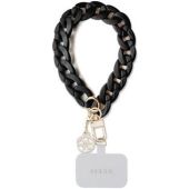 Guess Large Chain Acrylic 4G Charm GUOUCBMC4MK čierna, retiazka na zápästie pre mobil