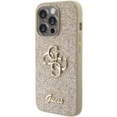 Obal Guess PU Fixed Glitter 4G Metal Logo Apple iPhone 15 Pro GUHCP15LHG4SGD Gold