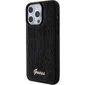 Obal Guess Sequin Script Logo Apple iPhone 15 Pro GUHCP15LPSFDGSK Black