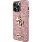 Obal Guess PU Fixed Glitter 4G Metal Logo Apple iPhone 15 Pro Max GUHCP15XHG4SGP Pink