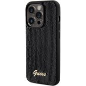 Obal Guess Sequin Script Logo Apple iPhone 14 Pro GUHCP14LPSFDGSK Black