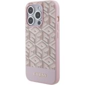 Obal Guess PU G Cube MagSafe Apple iPhone 15 Pro Max GUHMP15XHGCFSEP Pink
