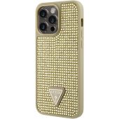 Obal Guess Rhinestones Triangle Metal Logo Apple iPhone 15 Pro GUHCP15LHDGTPD Gold