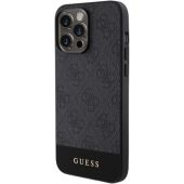 Obal Guess PU 4G Stripe MagSafe Apple iPhone 15 Pro GUHMP15LG4GLGR Black