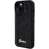 Obal Guess Sequin Script Logo Apple iPhone 15 Plus GUHCP15MPSFDGSK Black