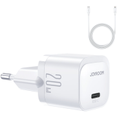 Joyroom Mini JR-TCF02, 20W PD + kábel USB-C na Lightning, biela