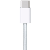 Kábel Apple Woven MQKJ32M/A, USB-C na USB-C 1m, biely (Bulk)