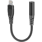 Sturdo Lightning/3.5mm Jack, opletený čierny