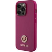 Obal Guess PU 4G Strass Metal Logo Apple iPhone 15 Pro Max GUHCP15XPS4DGPP Pink