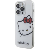 Plastové puzdro Hello Kitty na Apple iPhone 15 Pro Max HKHCP15XHCKHST IML Head Logo biele