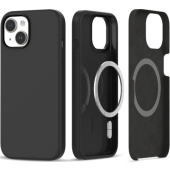 Silikónové puzdro na Apple iPhone 15 Tech-Protect Silicone MagSafe čierne