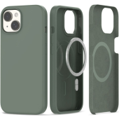 Silikónové puzdro na Apple iPhone 15 Tech-Protect Silicone MagSafe Olive
