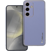 Plastové puzdro na Samsung Galaxy S24+ 5G S926 Leather modré