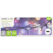 DELTACO LGT-108 NORDIC HOME, Vianočné osvetlenie reťaz, 5m, IP44, RGB