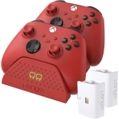 VENOM VS2879 Xbox Series S/X & One Red Twin Docking Station + 2 batteries