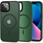 Silikónové puzdro na Apple iPhone 13 Tech-Protect MagMat Silicone MagSafe matte green