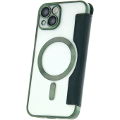 Diárové puzdro na Apple iPhone 15 Pro Smart Chrome Mag zelené