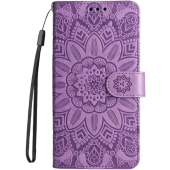 Diárové puzdro na Samsung Galaxy S23 FE 5G S711 MEZZO kvety fialové