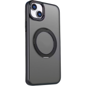 Plastové puzdro na Apple iPhone 15 Pro Mag Ring Rotating čierne