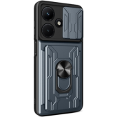 Odolné puzdro na Infinix Hot 30i Camshield Ring Armor Card šedé