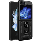 Odolné puzdro na Samsung Galaxy Z Flip5 5G F731 Camshield Ring Armor čierne