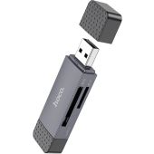 HOCO HB45 card reader 2in1 USB A + Type C 3.0 metal gray
