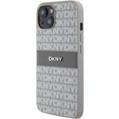 DKNY PU Leather Repeat Pattern Tonal Stripe Apple iPhone 14 DKHCP14SPRTHSLE Beige
