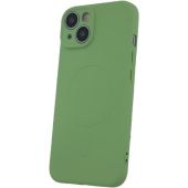 Silikónové puzdro na Apple iPhone 14 Simple Color Mag svetlo zelené
