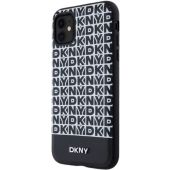 DKNY PU Leather Repeat Pattern Bottom Stripe MagSafe Apple iPhone 11 DKHMN61PSOSPK Black