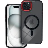 Obal COLOR EDGE MAG COVER MagSafe Apple iPhone 16 black red