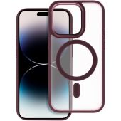 Obal Matte Mag Cover MagSafe Apple iPhone 16 Pro Max plum red