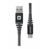 SWISSTEN Aramid Reinforced USB-A/USB-C 3A 60W 1,5m antracit