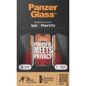 PanzerGlass - Tvrdené sklo UWF Privacy s aplikátorom pre Apple iPhone 15 Pro, čierna