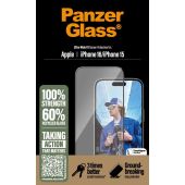 PanzerGlass - Tvrdené sklo UWF s aplikátorom pre Apple iPhone 16, čierna