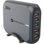 FORCELL F-ENERGY GaN III VT-51 3xTypeC+2xUSB-A PD QC4.0 SFC2.0 200W gray
