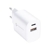 FORCELL F-ENERGY TFK-TC-35WPD travel charger Type C  Plus USB A PD QC4.0 3A 35W white