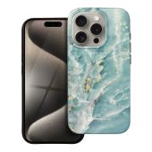 FORCELL F-PROTECT Mirage, Military Drop-Tested case compatible with MagSafe for IPHONE 15 PRO green marble