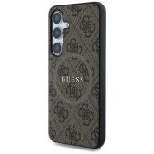 GUESS Samsung S25 GUHMS25SG4GFRW (Magnetic PU 4G Ring Classic Logo) - brown