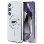 Obal Karl Lagerfeld IML Choupette Head MagSafe Samsung Galaxy S25 5G S931 KLHMS25SHLSCHH transparentný