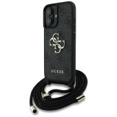 Obal Guess PU 4G Metal Logo Crossbody Popruh Apple iPhone 16 GUHCP16SP4GMGCRK čierny