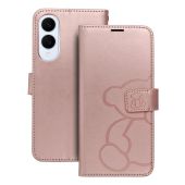 MEZZO Book case for SAMSUNG S25 Edge teddy bear rose gold