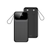 Maxlife power bank with built-in cables MXPB-06 PD QC 22,5W 10000 mAh black