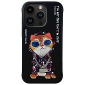 NIMMY case GLASSES COOL CAT for IPHONE 15 Pro black