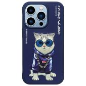 NIMMY case GLASSES COOL CAT for IPHONE 15 Pro Max blue