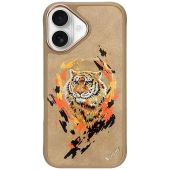 NIMMY case TIGER compatible with MagSafe for IPHONE 16 light brown