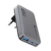 FORCELL F-ENERGY GaN VT-47 Ultra Slim travel charger 2 x Type C  Plus USB A PD QC4.0 4A 65W gray