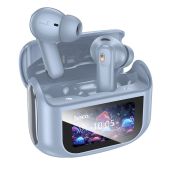 HOCO Bezdrôtové slúchadlá LCD Displej TWS ANC  Plus ENC EQ21 BT 5.4 - modré