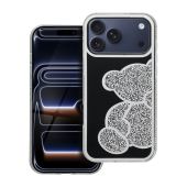 Obal TEDDY BEAR Apple iPhone 17 Pro Max strieborný