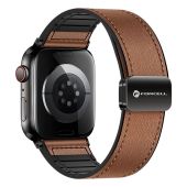 Remienok FORCELL F-DESIGN FA21 magnetický eko koža Apple Watch 38/40/41mm hnedý
