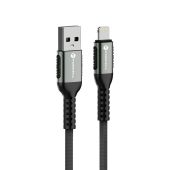 FORCELL F-ENERGY C257 cable USB A to Lightning 2,4A 12W Cafule 0,25 m black